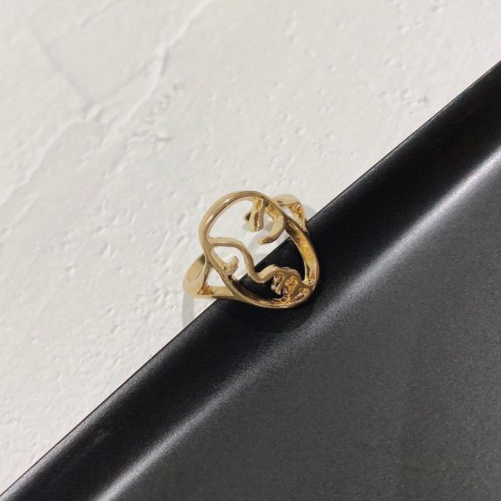 n e w | gold line art ring | fem ring ✨ - Picture 2 of 8